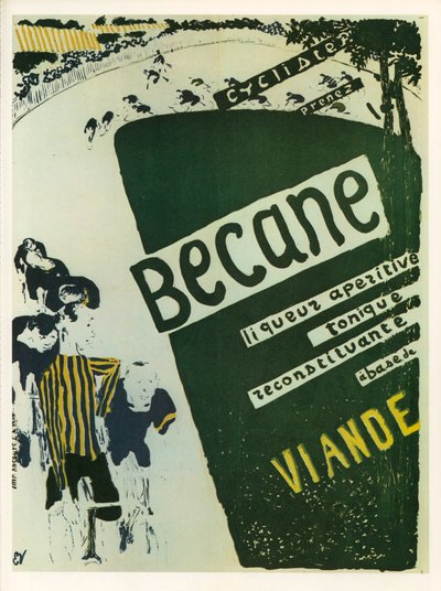 Edouard Vuillard: Becane - licor tónico aperitivo ... (litografia) de Edouard Vuillard