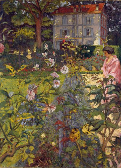 Jardim em Vaucresson, 1920 (cinomose na lona) de Edouard Vuillard