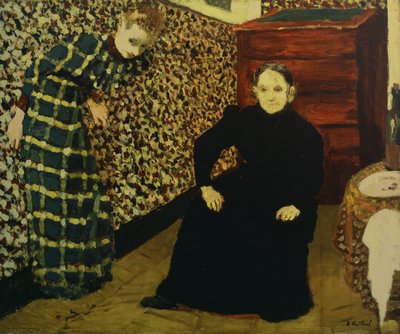 Interior, mãe e irmã do artista, 1893 de Edouard Vuillard