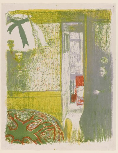 Interior com luminária, pl.4 de Paisagens e Interiores, 1899 de Edouard Vuillard