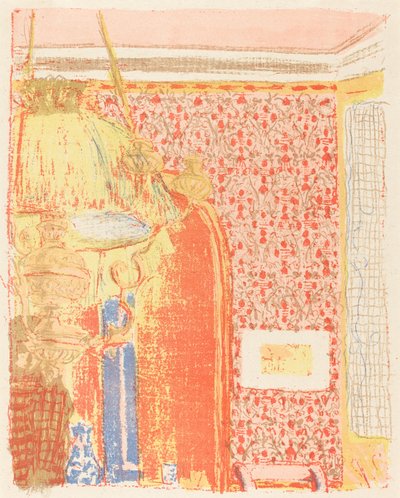Interior com Papel de Parede Rosa III de Edouard Vuillard