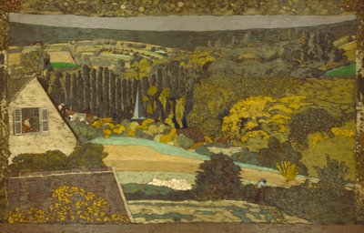 Paisagem: Janela com vista para o bosque de Edouard Vuillard