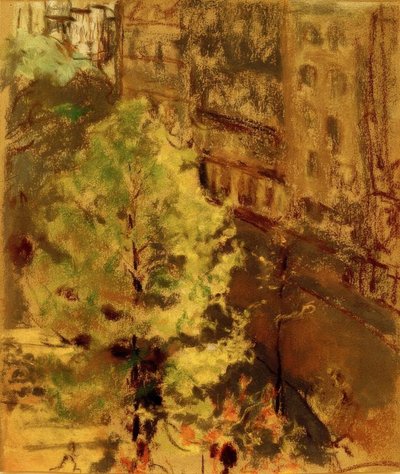 A praça Berlioz, efeito do sol da manhã de Edouard Vuillard