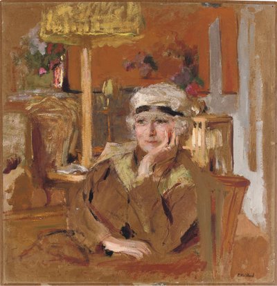 Lucy Hessel em uma fita de veludo preto, c.1921-25 de Edouard Vuillard