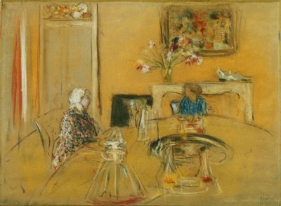Almoço no Castelo Clayes; Almoço no Chateau des Clayes, c. 1935 de Edouard Vuillard