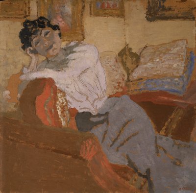 Madame Hessel no sofá (Madame Hessel no sofá) de Edouard Vuillard