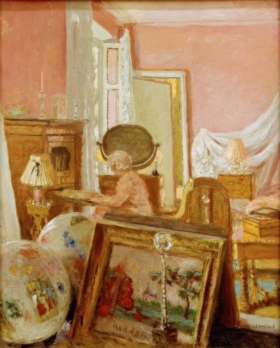 Sra. Hessel na sala com Clayes de Edouard Vuillard