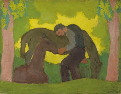 Homem com dois cavalos, 1890 de Edouard Vuillard