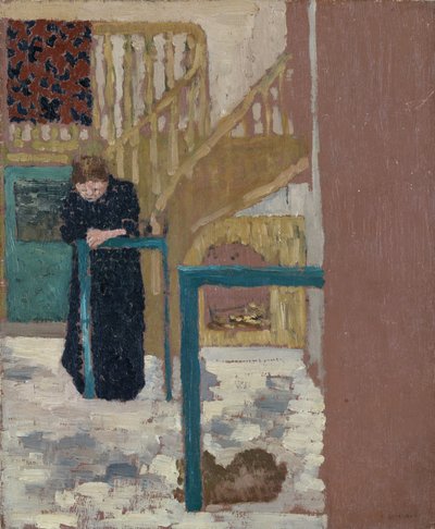 Mme Vuillard em um Set Designers Studio, 1893-94 de Edouard Vuillard