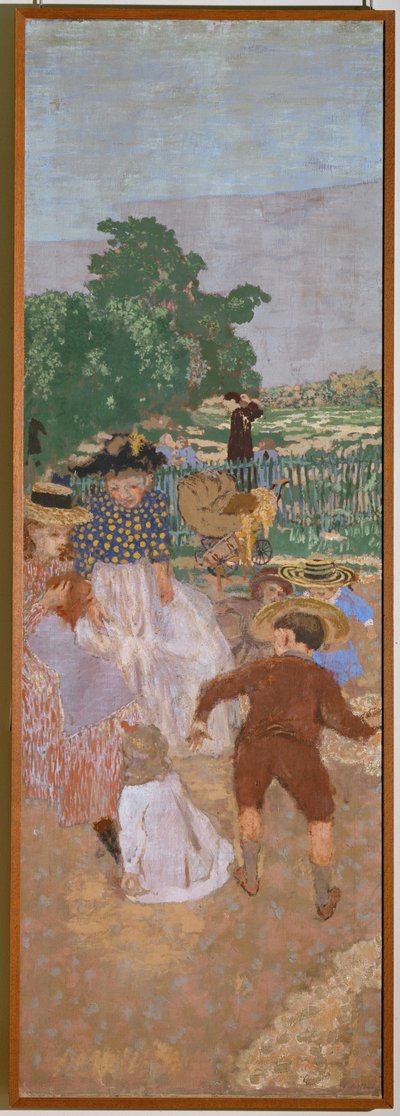 Parque em Paris: Crianças a brincar e enfermeiras de Edouard Vuillard