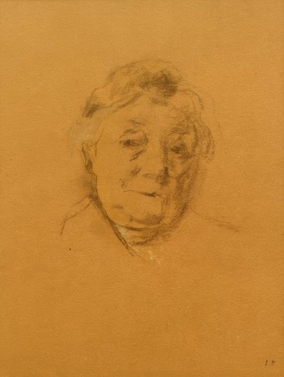 Retrato de Madame Bénard pela frente de Edouard Vuillard