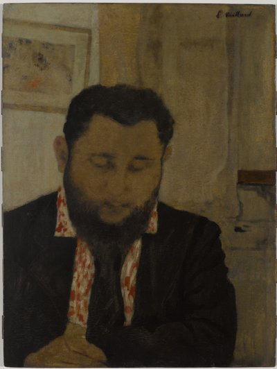 Retrato de Thadée Natanson, 1897 (óleo sobre papelão montado no painel) de Edouard Vuillard