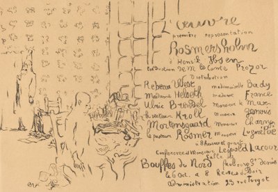 Rosmersholm, 1893. de Edouard Vuillard
