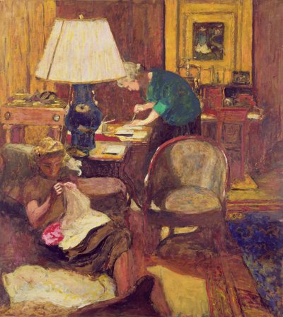 The Book Maker (óleo a bordo) de Edouard Vuillard