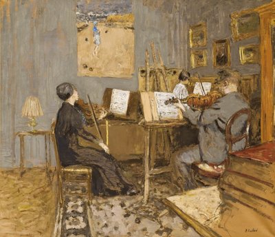O concerto da manhã, Place Ventimiglia; O concerto da manhã, lugar Ventimiglia, 1937-1938 de Edouard Vuillard