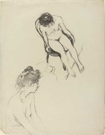 Dois estudos de figuras nuas de Edouard Vuillard