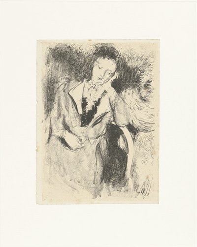 Mulher sentada numa cadeira
Jeune femme accoudée de Edouard Vuillard