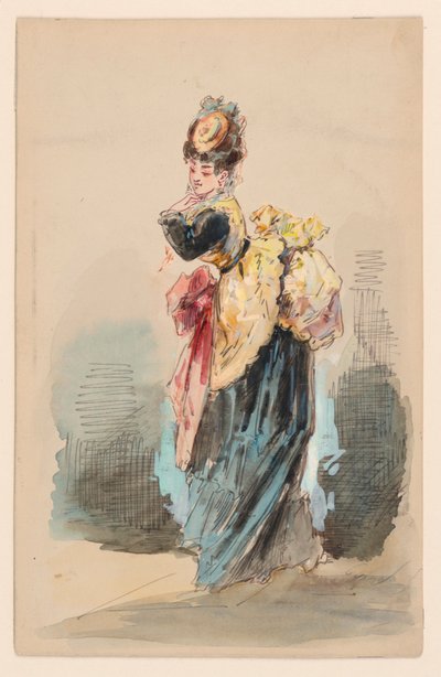 Uma dama passeando de Edouard de Beaumont