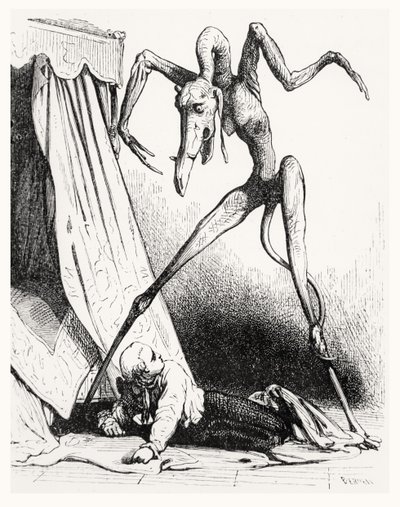 Ilustração para Le Diable Amoureux, 1845 de Edouard de Beaumont