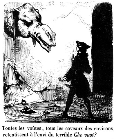 Ilustração para o romance “The Devil in Love” de Jacques Cazotte de Edouard de Beaumont