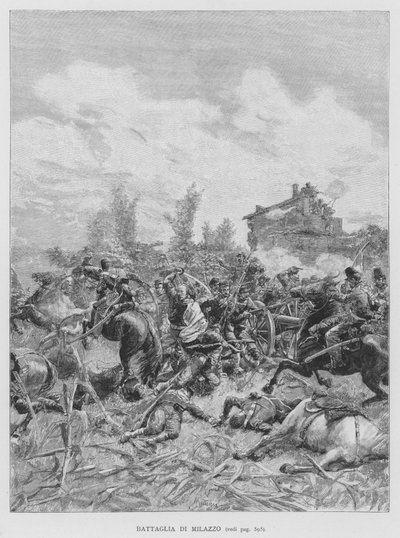 Batalha de Milazzo (gravura) de Edouardo Matania