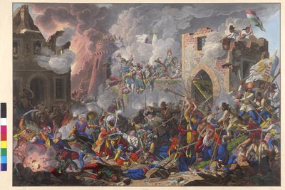 A reconquista vitoriosa de Buda em 2 de setembro de 1686 pela Hungria de Eduard Gurk
