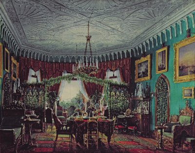 Sala de estar da Imperatriz Alexandra Feodorovna (1798-1860) de 1850 de Eduard Hau