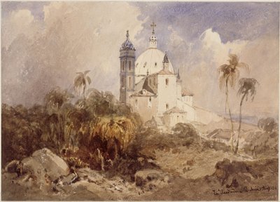 Vista da igreja de La Piedade, em Salvador (Bahia) de Eduard Hildebrandt