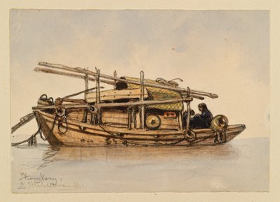 Barco de Hong Kong de Eduard Hildebrandt