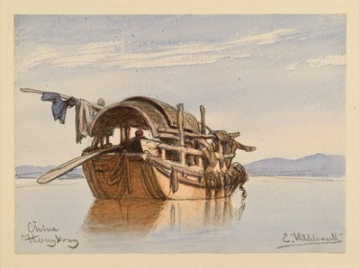 Barco de Hong Kong de Eduard Hildebrandt