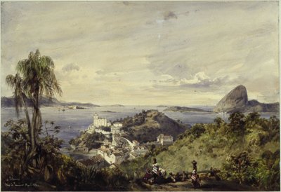 Baía do Rio de Janeiro com o Corcovado de Eduard Hildebrandt