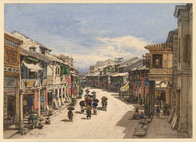 Rua em Hong Kong de Eduard Hildebrandt