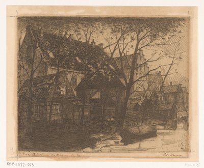 Partes traseiras das casas ao longo da água de Eduard Karsen (signed by artist)