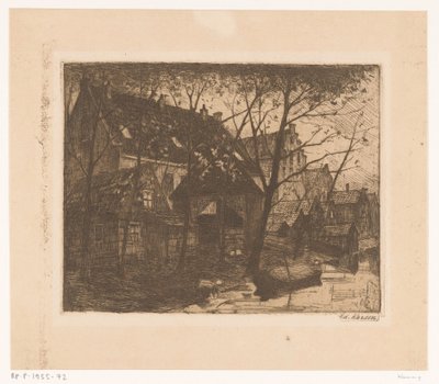 Costas das casas ao longo da orla de Eduard Karsen (signed by artist)