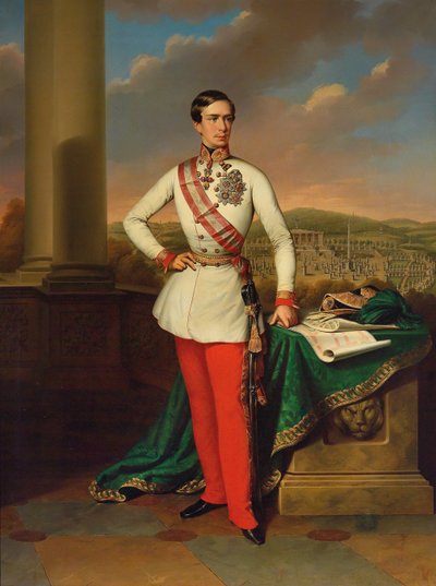 Retrato do imperador Franz Joseph I da Áustria, 1853. de Eduard Klieber