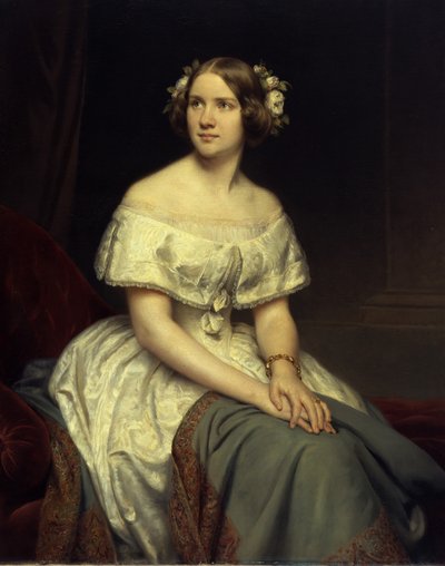 Alemão: Retrato da cantora Jenny Lind de Eduard Magnus