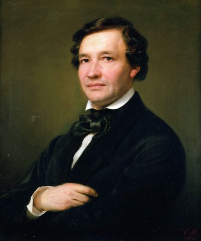 Retrato do pianista e compositor Wilhelm Taubert 1811-1891, 1862. de Eduard Magnus