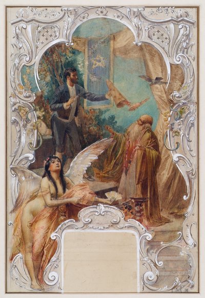 Conjurer (rascunho para um mural em Varieté Ronacher, Viena) de Eduard Veith