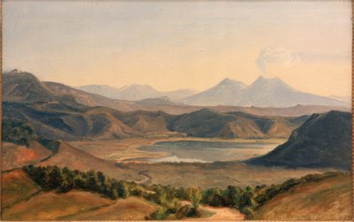 Lago Averno e Vesúvio de Eduard Wilhelm Pose