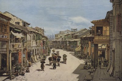Uma rua em Hong Kong de Eduard after Hildebrandt