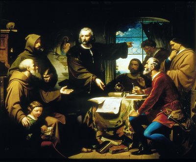 Cristóvão Colombo no convento de La Rábida de Eduardo Cano