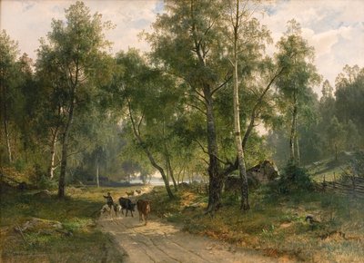 Debaixo das Bétulas. Motivo de Mälaren de Edvard Bergh