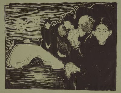 No leito de morte. 1896 de Edvard Munch