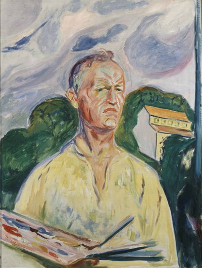 "Autoportrait a la palette" (Auto-retrato com Paleta) Peinture d