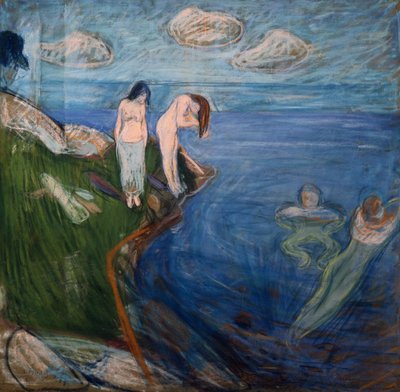 Mulheres que tomam banho de Edvard Munch