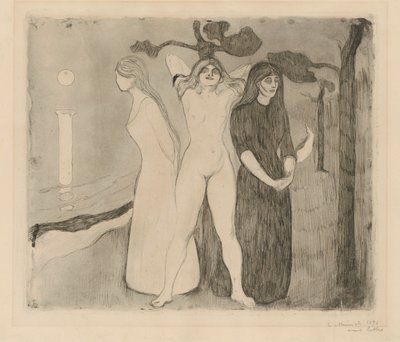 A Mulher II (Esfinge; a mulher em três fases) de Edvard Munch