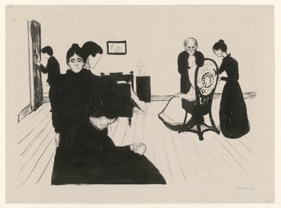 A morte no quarto do hospital de Edvard Munch