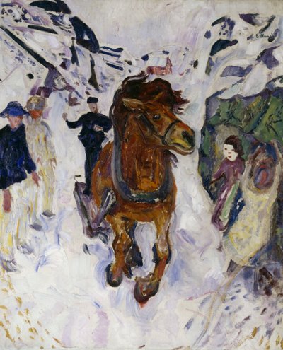 cavalo galopante de Edvard Munch