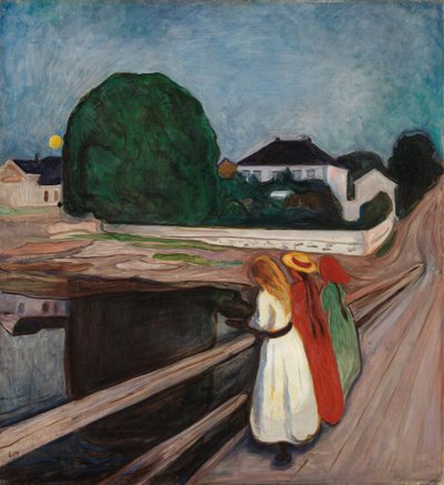 Meninas no cais, c.1901 de Edvard Munch