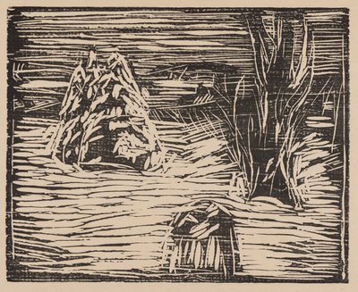 Jardim com neve I de Edvard Munch